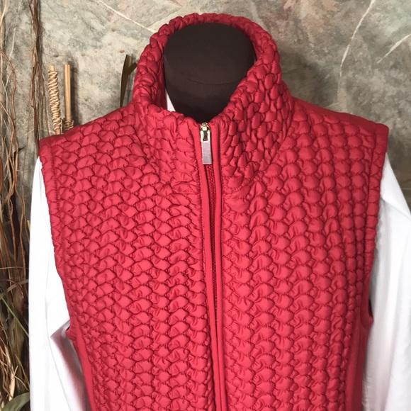Susan graver 🌹 stunning raspberry rust Red vest - Picture 2 of 13